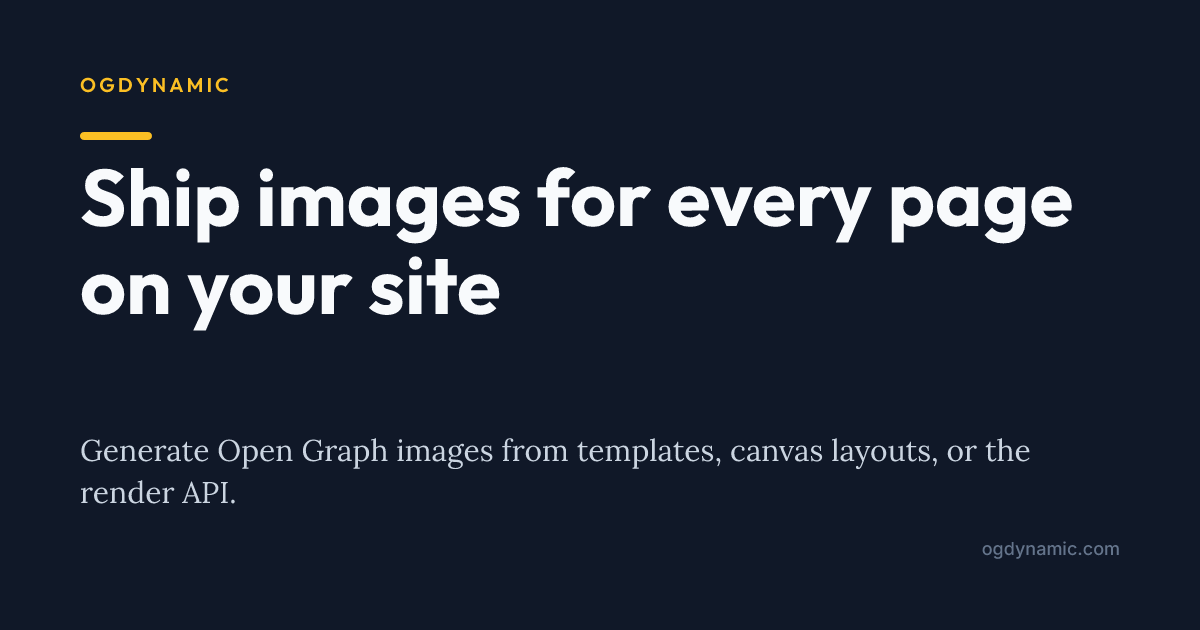 Open Graph Image Generator example
